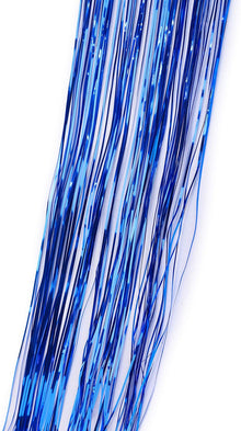® Shiny Icicles Strands - Lametta Christmas Tree Decorations (Royal Blue)