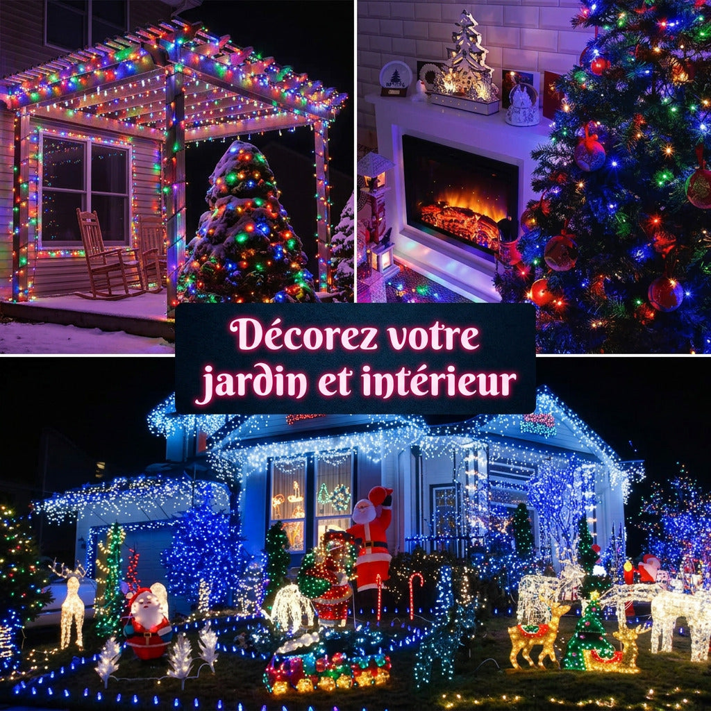 Guirlande lumineuse solaire de Noël pour extérieur — couverture
