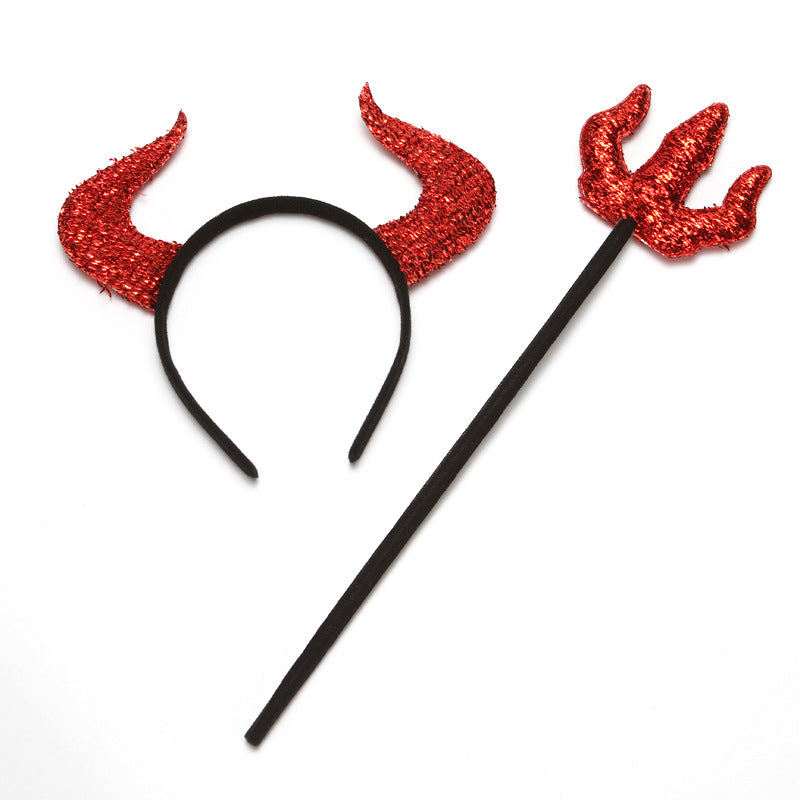 Lot de 2 serre-têtes d’Halloween à cornes — couverture