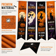 Halloween Decorations - 4 PCS Vertical Happy Halloween Hanging Banners
