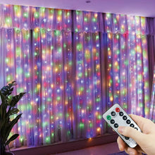 Holiday Decor Party Birthday Decoration LED 8 Mode Christmas Light USB Curtain String Light Garland Wedding Fairy Light Navidad