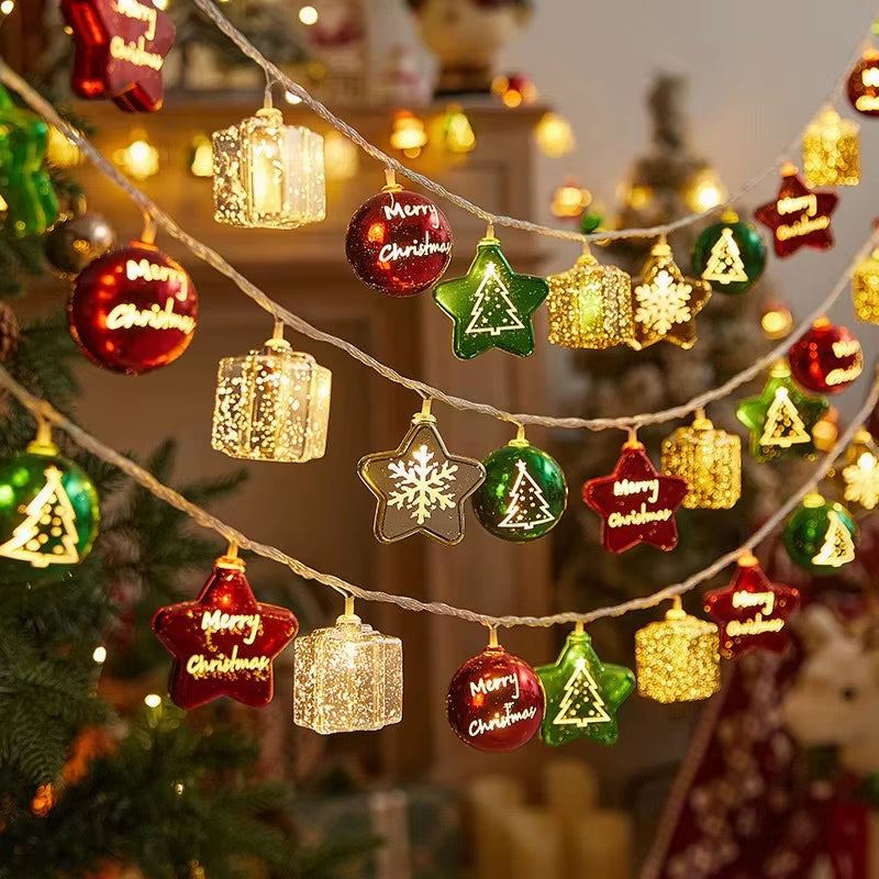 Guirlande lumineuse de Noël à motifs — couverture