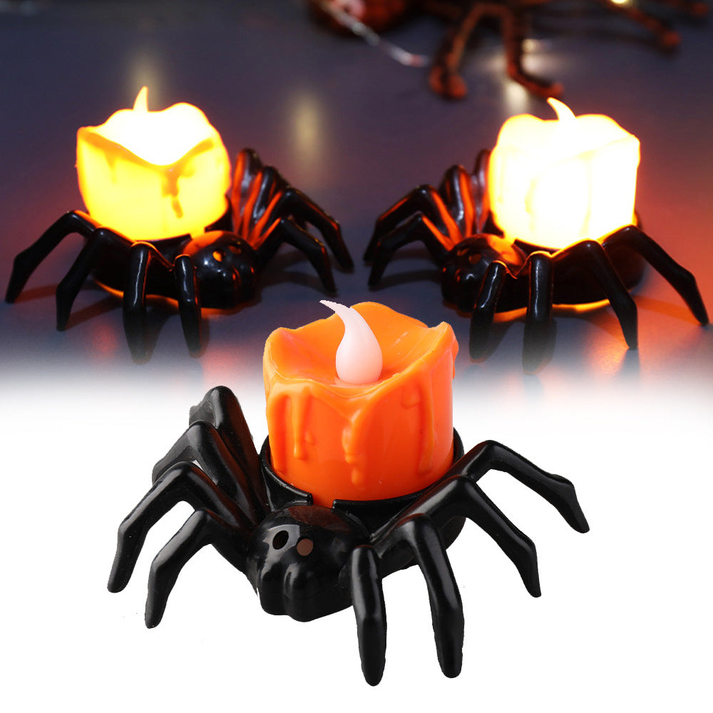 Décorations créatives de bougeoirs en forme d'araignée pour une ambiance de festival d'Halloween — couverture