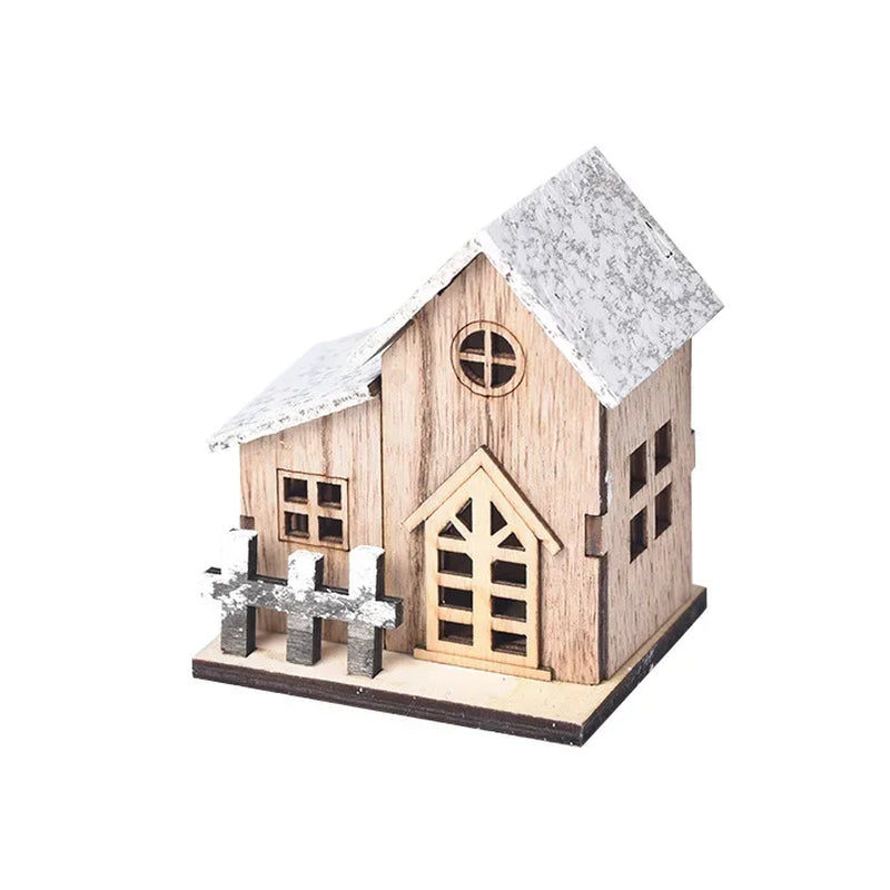Chalet de Noël lumineux en bois à LED — couverture