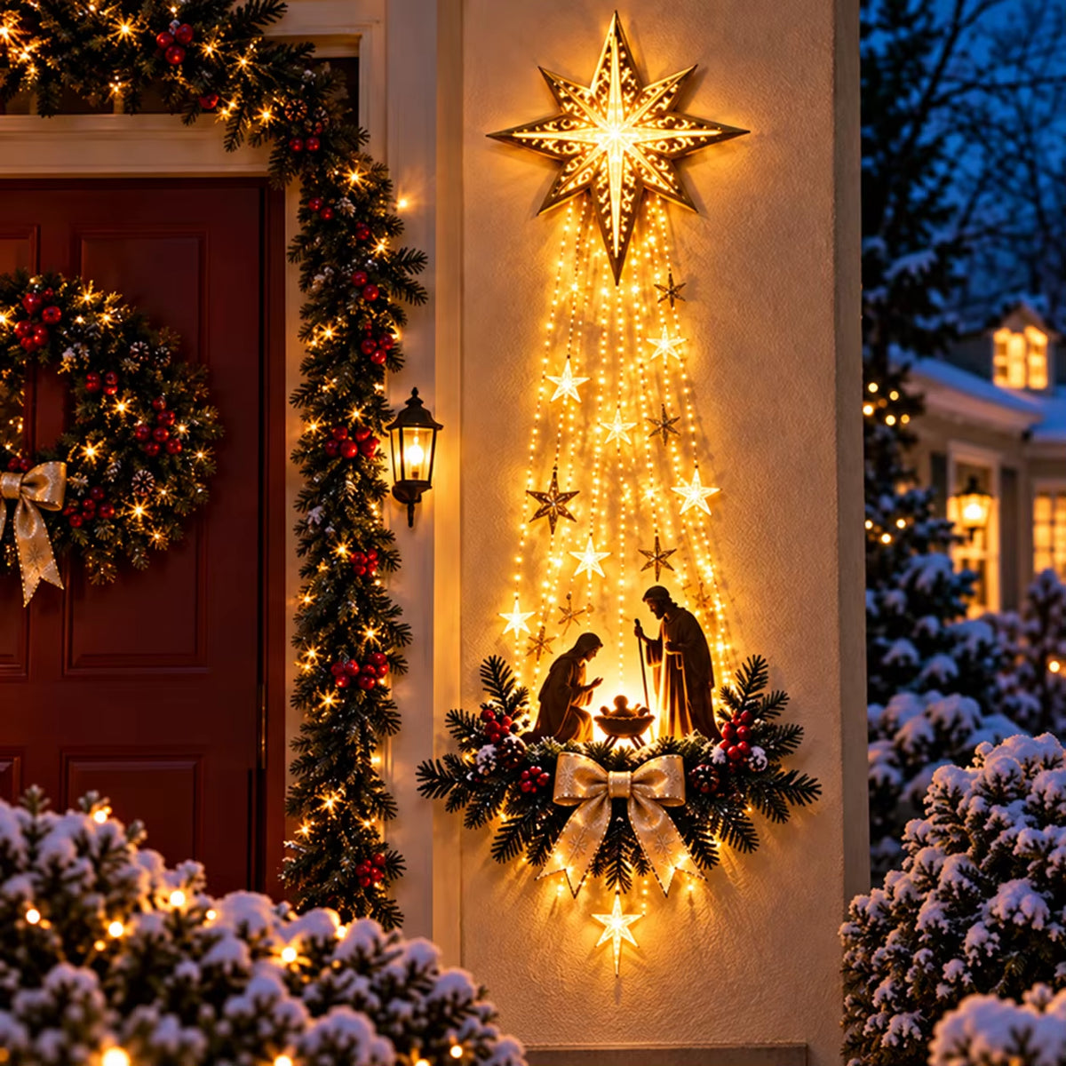 Étoile de Bethléem – Décoration murale lumineuse de Noël — couverture