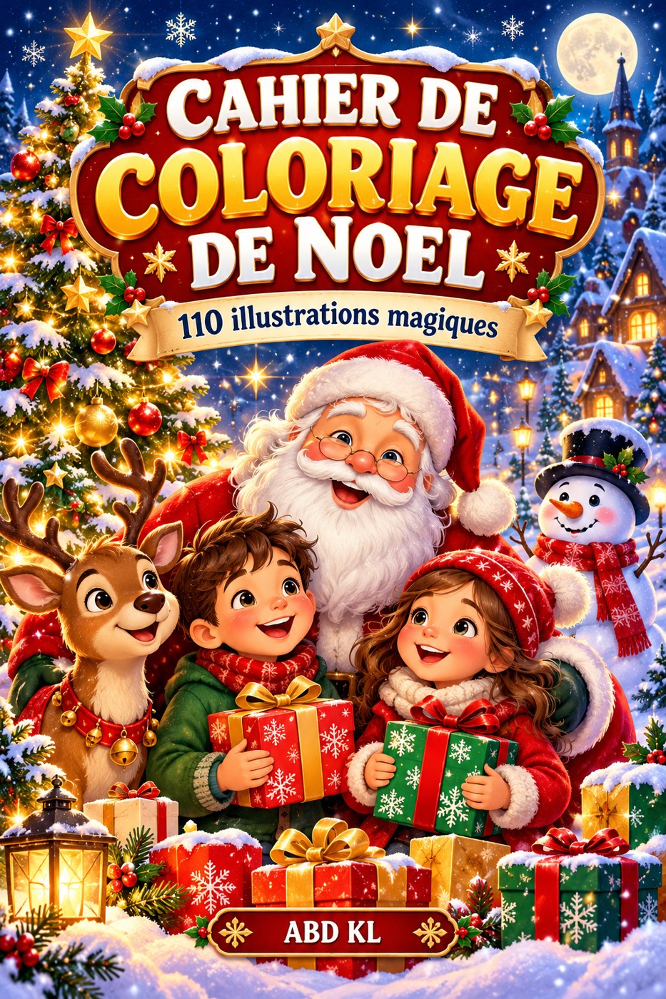 Cahier de coloriage de Noël — couverture