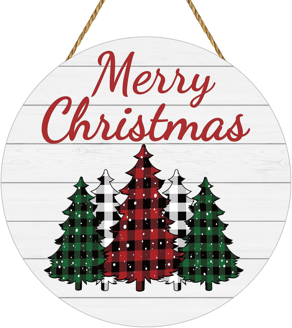 Christmas Decorations Indoor Christmas Door Decorations Buffalo Plaid Tree