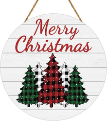 Christmas Decorations Indoor Christmas Door Decorations Buffalo Plaid Tree