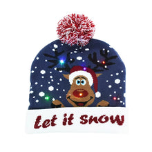 LED Christmas Hat Sweater Knitted Beanie Christmas Light up Knitted Hat Christmas Gift for Kids Xmas 2026 New Year Decorations