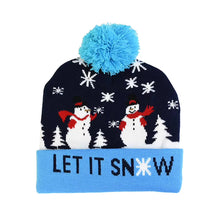 LED Christmas Hat Sweater Knitted Beanie Christmas Light up Knitted Hat Christmas Gift for Kids Xmas 2026 New Year Decorations