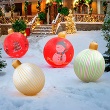1PC Inflatable Christmas Balls Large PVC Christmas Hanging Ornaments Oversized Christmas Tree Balls Blow up Christmas Balls