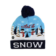 LED Christmas Hat Sweater Knitted Beanie Christmas Light up Knitted Hat Christmas Gift for Kids Xmas 2026 New Year Decorations